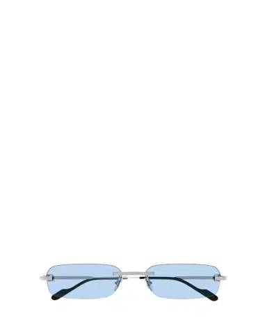 Cartier Men's Rimless Rectangle Metal Sunglasses | Thumbnail 1