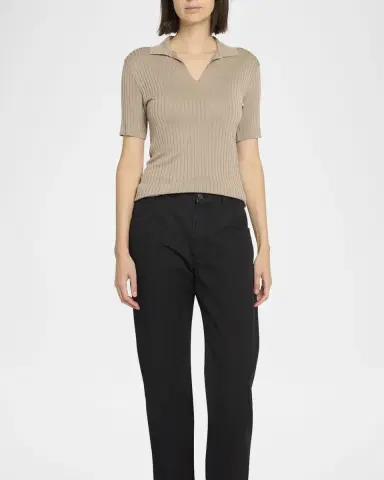 THE ROW Kaiomi Ribbed Short-Sleeve Top | Thumbnail 3