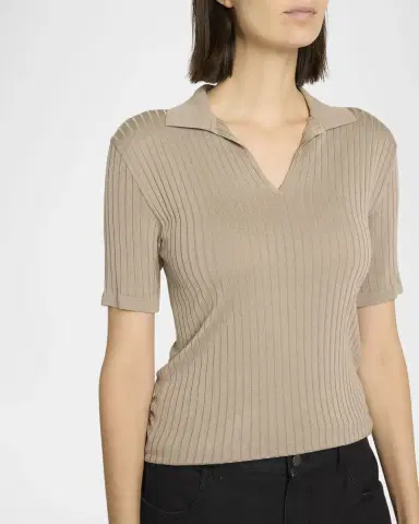 THE ROW Kaiomi Ribbed Short-Sleeve Top | Thumbnail 4