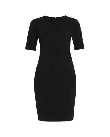 Giorgio Armani Short-Sleeve Wool Crepe Stretch Dress | Thumbnail 1 Giorgio Armani Short-Sleeve Wool Crepe Stretch Dress | Thumbnail 1