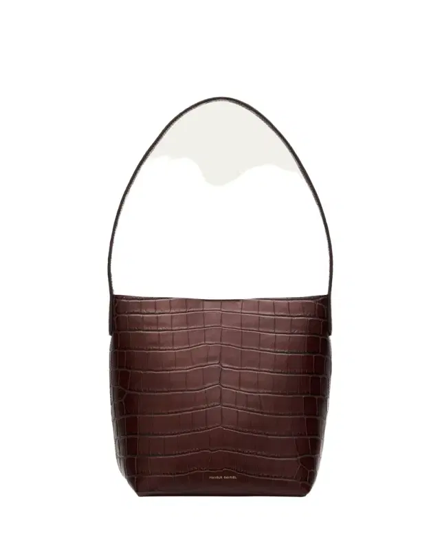 Mansur Gavriel Small Croc-Embossed Leather Tote Bag