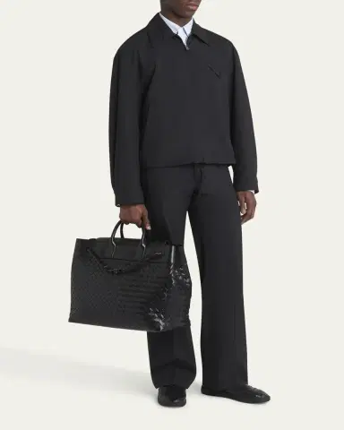 Bottega Veneta Men's Small Andiamo Voyager Intrecciato Shoulder Bag | Thumbnail 5 Bottega Veneta Men's Small Andiamo Voyager Intrecciato Shoulder Bag | Thumbnail 5