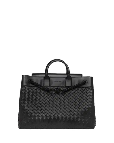 Bottega Veneta Men's Small Andiamo Voyager Intrecciato Shoulder Bag | Thumbnail 1 Bottega Veneta Men's Small Andiamo Voyager Intrecciato Shoulder Bag | Thumbnail 1