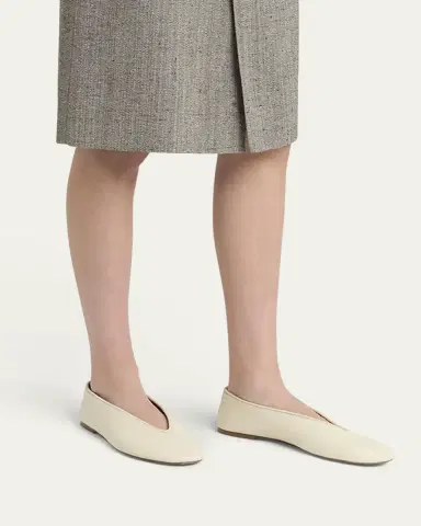 Bottega Veneta Lagoon Nappa Leather Ballerina Flats | Thumbnail 2