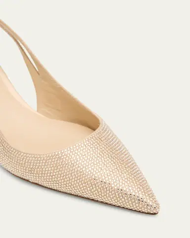 René Caovilla Olivia Embellished Satin Slingback Pumps | Thumbnail 3