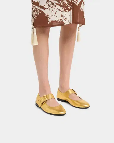 Bottega Veneta Astaire Leather Mary Jane Ballerina Flats | Thumbnail 6