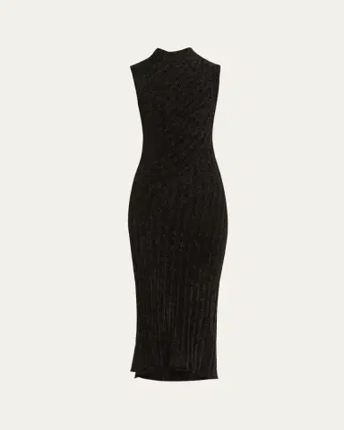 Giorgio Armani Ribbed Chenille Sleeveless Midi Dress | Thumbnail 5 Giorgio Armani Ribbed Chenille Sleeveless Midi Dress | Thumbnail 5