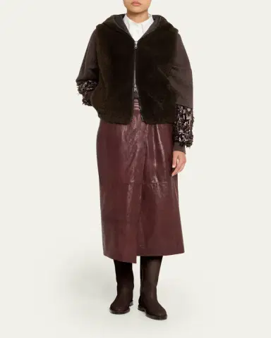 Brunello Cucinelli Reversible Hooded Goat Vest | Thumbnail 2 Brunello Cucinelli Reversible Hooded Goat Vest | Thumbnail 2