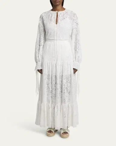 Erdem Floral Lace Drawstring Blouse | Thumbnail 2