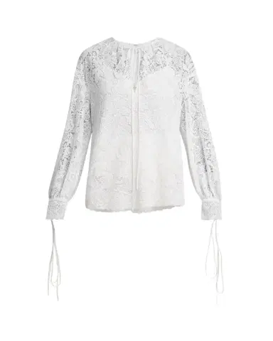 Erdem Floral Lace Drawstring Blouse | Thumbnail 1