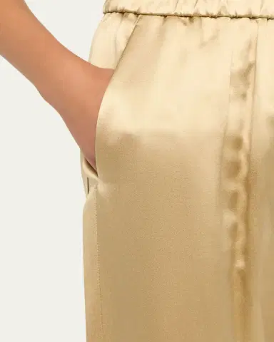 Giorgio Armani Relaxed-Leg Silk Pull-On Trousers | Thumbnail 5 Giorgio Armani Relaxed-Leg Silk Pull-On Trousers | Thumbnail 5