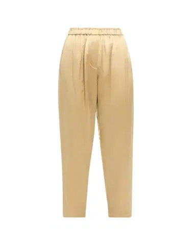 Giorgio Armani Relaxed-Leg Silk Pull-On Trousers | Thumbnail 1 Giorgio Armani Relaxed-Leg Silk Pull-On Trousers | Thumbnail 1
