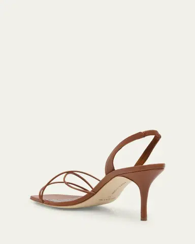 Manolo Blahnik Leather Strappy Slingback Sandals | Thumbnail 4