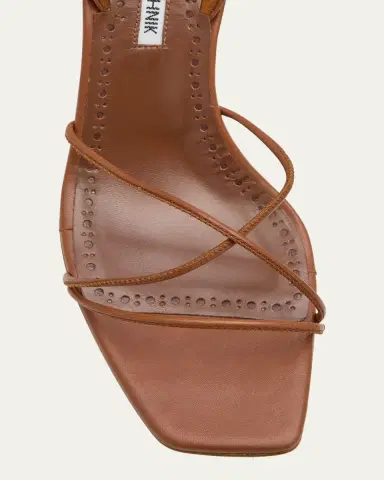 Manolo Blahnik Leather Strappy Slingback Sandals | Thumbnail 5