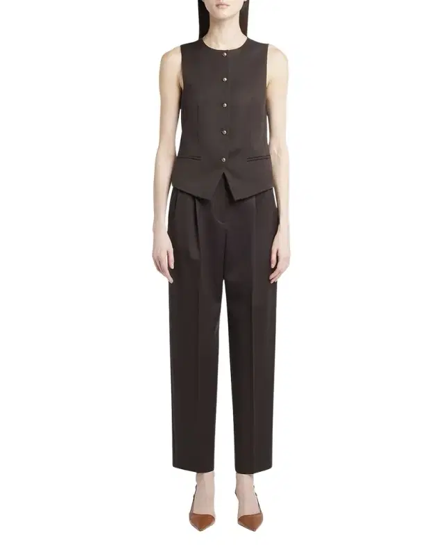 Single-Breasted Wool Vest
