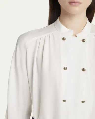 Giorgio Armani Double-Breasted Silk Blouse | Thumbnail 5 Giorgio Armani Double-Breasted Silk Blouse | Thumbnail 5