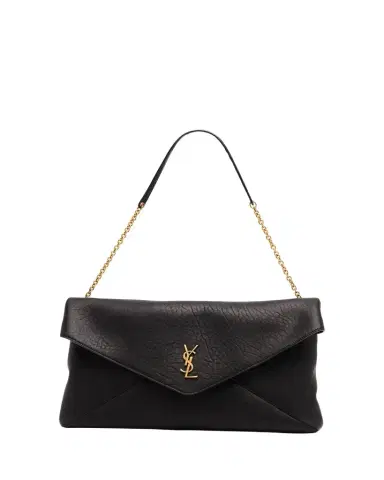 Saint Laurent YSL Envelope Clutch Bag in Grained Leather | Thumbnail 1 Saint Laurent YSL Envelope Clutch Bag in Grained Leather | Thumbnail 1
