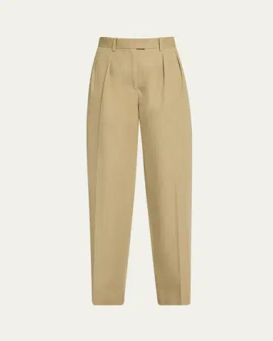 The Row Alfidis Pleated Straight-Leg Cotton-Cashmere Pants | Thumbnail 5