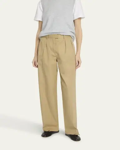 The Row Alfidis Pleated Straight-Leg Cotton-Cashmere Pants | Thumbnail 8