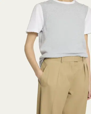 The Row Alfidis Pleated Straight-Leg Cotton-Cashmere Pants | Thumbnail 9
