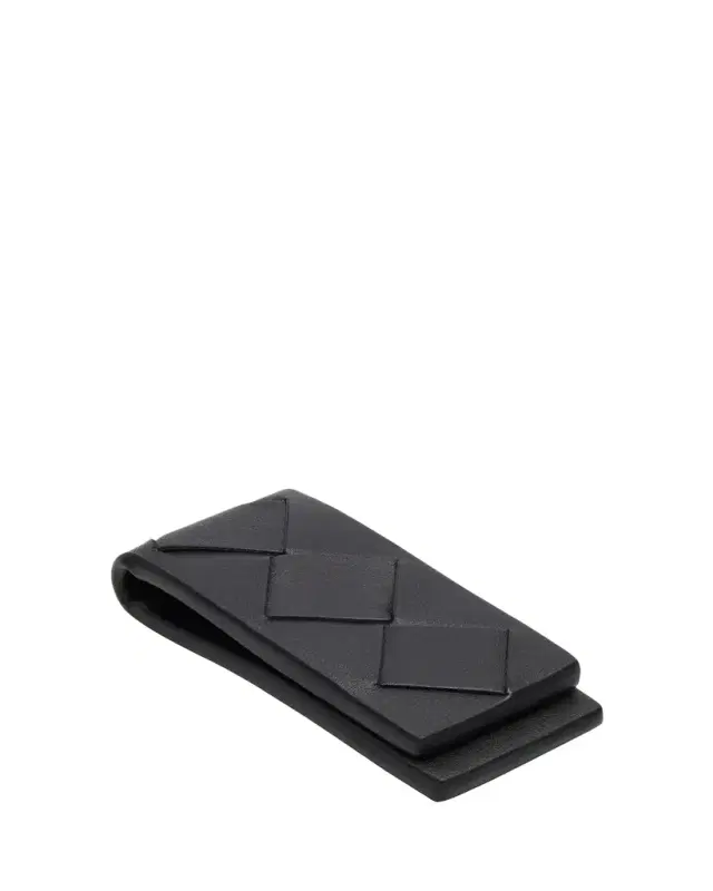Men's Intrecciato Leather Money Clip