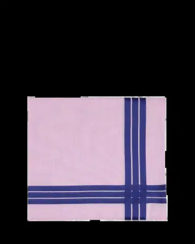 Simonnot Godard Men's Satin Crossed Stripe Cotton Handkerchief | Thumbnail 2 Simonnot Godard Men's Satin Crossed Stripe Cotton Handkerchief | Thumbnail 2