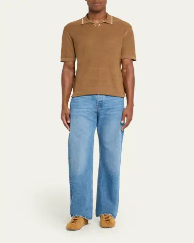 Jacquemus Men's Les Tennis Stripe Suede Low-Top Sneakers | Thumbnail 3 Jacquemus Men's Les Tennis Stripe Suede Low-Top Sneakers | Thumbnail 3