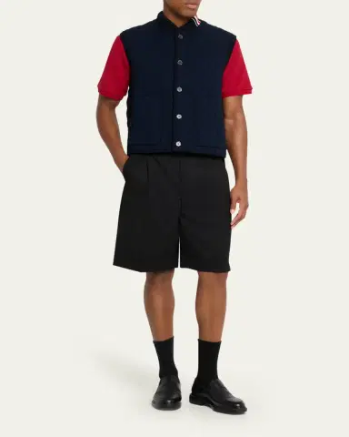 Thom Browne Men's Wool Quilted Knit Vest | Thumbnail 2 Thom Browne Men's Wool Quilted Knit Vest | Thumbnail 2