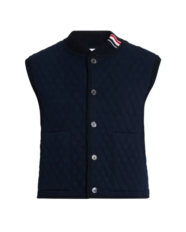 Men's Wool Quilted Knit Vest