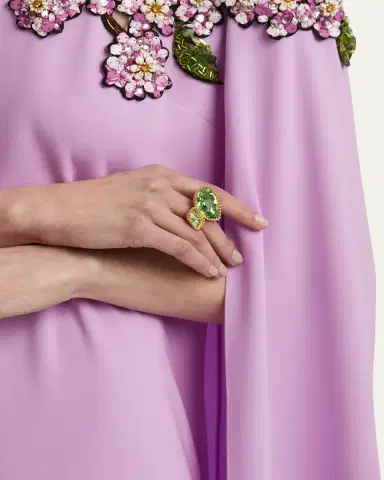 Oscar de la Renta Pear Crystal Ring | Thumbnail 3