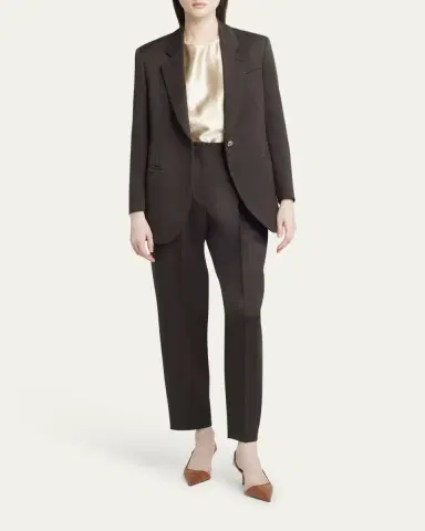 Giorgio Armani Virgin Wool Single-Breasted Blazer | Thumbnail 2