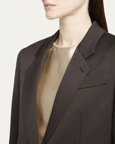 Giorgio Armani Virgin Wool Single-Breasted Blazer | Thumbnail 5
