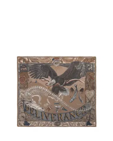 Sabina Savage The Scrimshaw Skeleton Cashmere Scarf | Thumbnail 1 Sabina Savage The Scrimshaw Skeleton Cashmere Scarf | Thumbnail 1