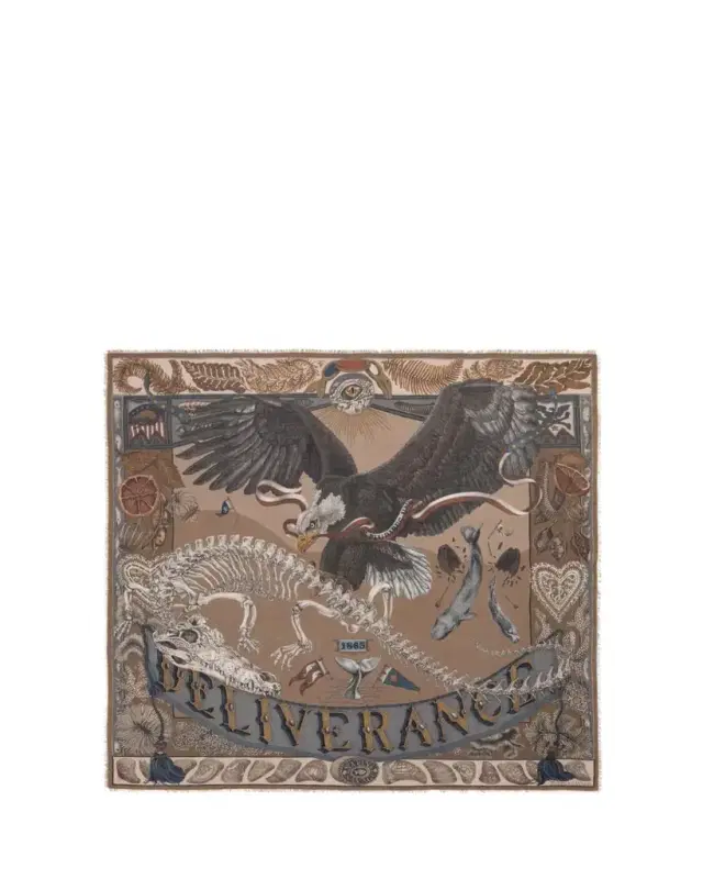Sabina Savage The Scrimshaw Skeleton Cashmere Scarf