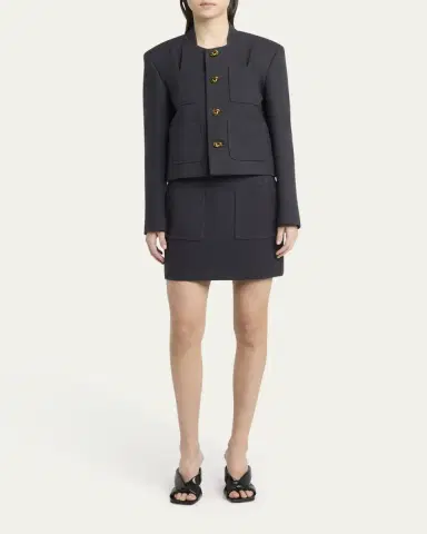 Bottega Veneta Knot-Button Light Structured Cotton Jacket | Thumbnail 6 Bottega Veneta Knot-Button Light Structured Cotton Jacket | Thumbnail 6