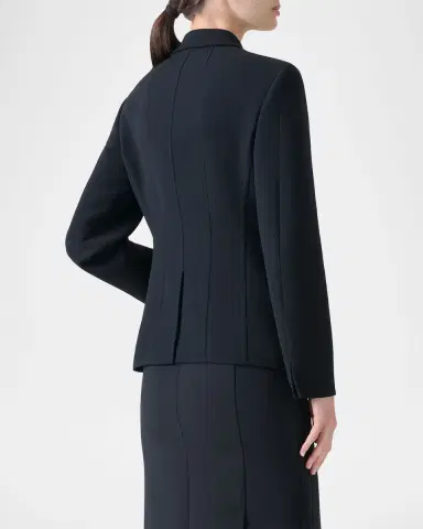 Akris Delia Single-Breasted Wool Double-Face Jacket | Thumbnail 3