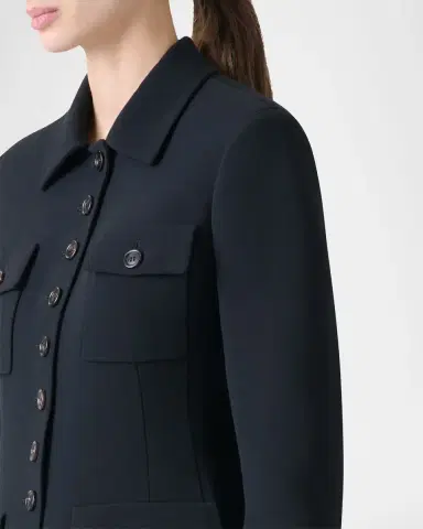 Akris Delia Single-Breasted Wool Double-Face Jacket | Thumbnail 5