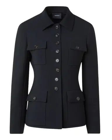 Akris Delia Single-Breasted Wool Double-Face Jacket | Thumbnail 1