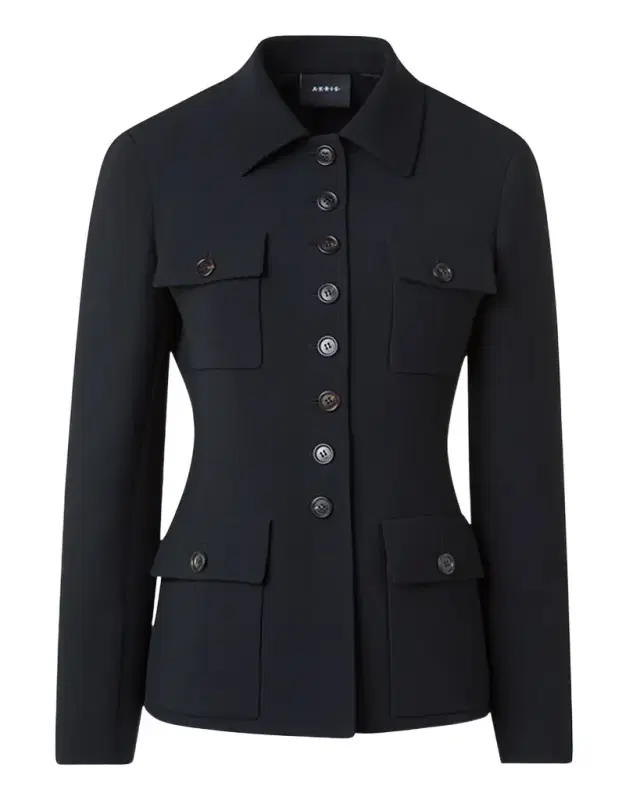 Delia Single-Breasted Wool Double-Face Jacket