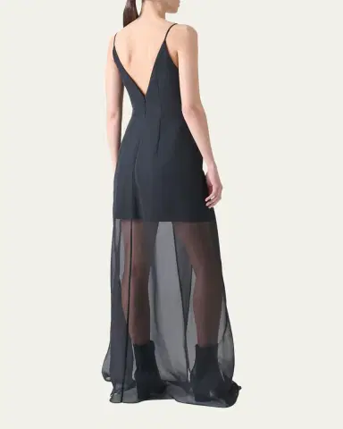 Akris Silk Panama Overlayer Gown | Thumbnail 3 Akris Silk Panama Overlayer Gown | Thumbnail 3