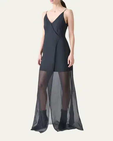 Akris Silk Panama Overlayer Gown | Thumbnail 4 Akris Silk Panama Overlayer Gown | Thumbnail 4