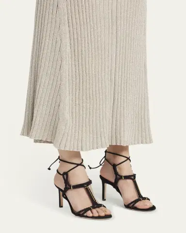 TOM FORD Lily Suede Ankle-Tie Sandals | Thumbnail 2