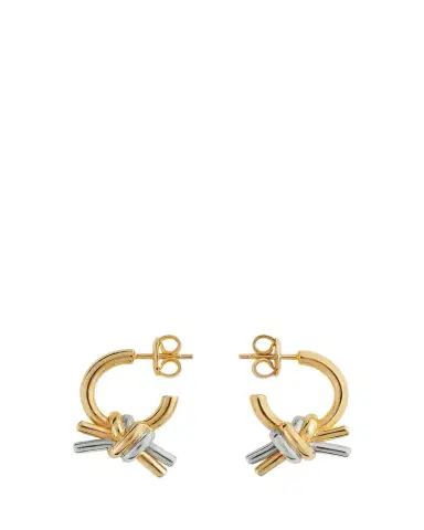 Bottega Veneta Two-Tone Knot Earrings | Thumbnail 1 Bottega Veneta Two-Tone Knot Earrings | Thumbnail 1