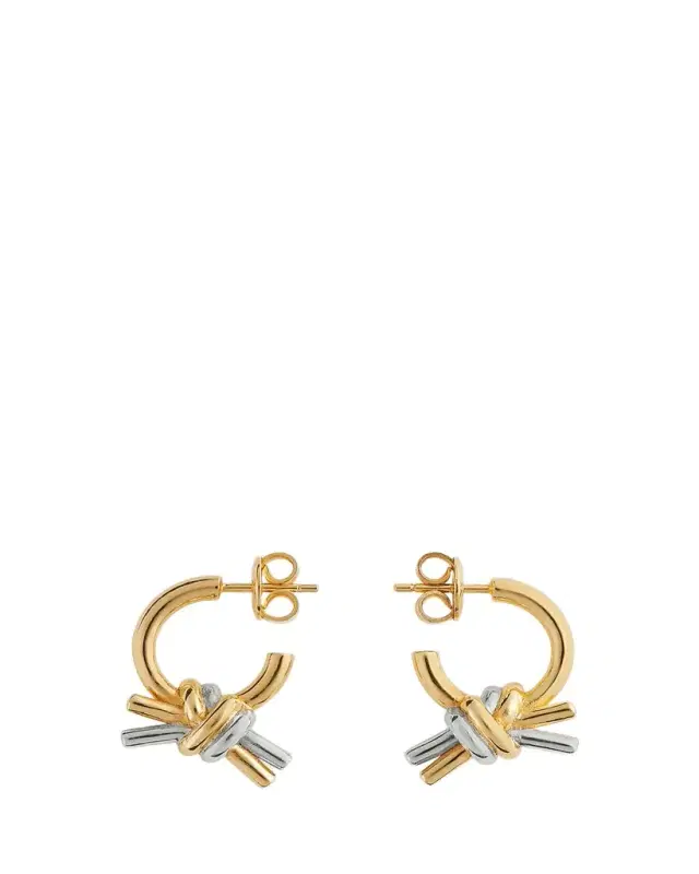 Bottega Veneta Two-Tone Knot Earrings