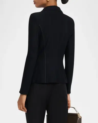 Giorgio Armani Rice Stitch Jersey Single-Breasted Jacket | Thumbnail 2