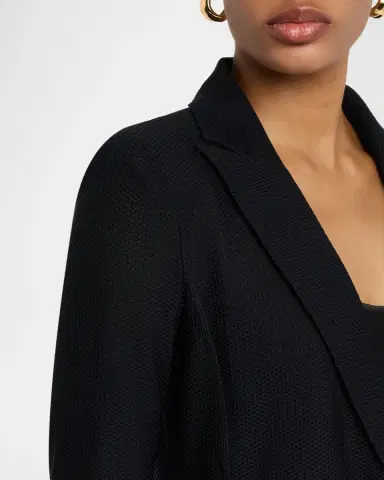 Giorgio Armani Rice Stitch Jersey Single-Breasted Jacket | Thumbnail 4