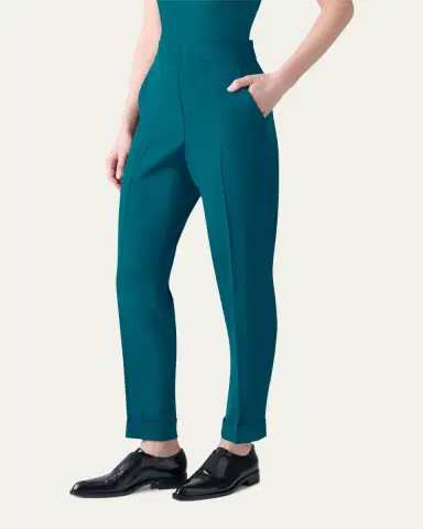 Akris Chris Crepe Tapered-Leg Cuffed Pants | Thumbnail 4 Akris Chris Crepe Tapered-Leg Cuffed Pants | Thumbnail 4
