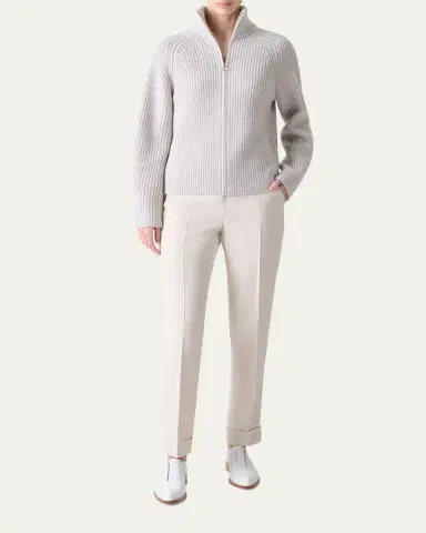 Akris Chris Crepe Tapered-Leg Cuffed Pants | Thumbnail 7 Akris Chris Crepe Tapered-Leg Cuffed Pants | Thumbnail 7