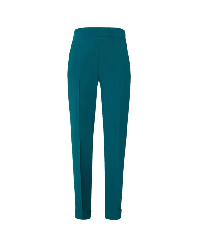 Chris Crepe Tapered-Leg Cuffed Pants
