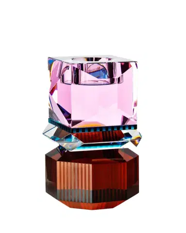 Reflections Copenhagen Dakota Tealight Holder, Brown & Rose | Thumbnail 1